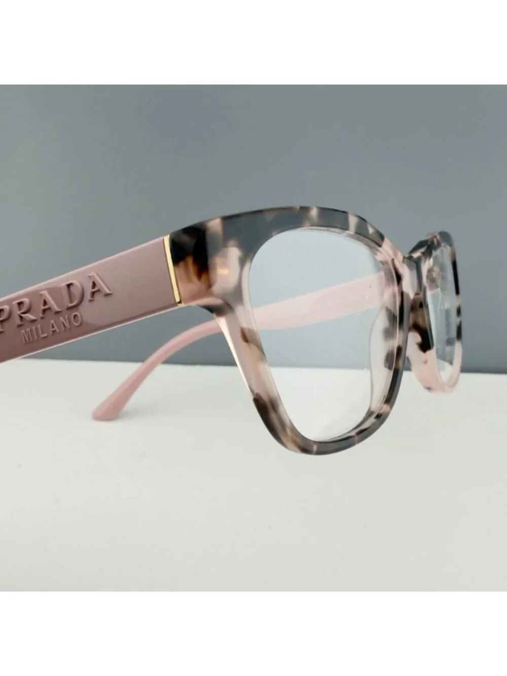 Prada Eyeglasses Frames Only VPR 05W ROJ-1O1 Pink Marble Brown 53-19